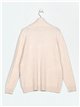 Roll neck sweater apricot