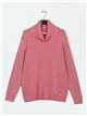 Roll neck sweater rosa