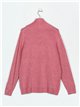 Roll neck sweater rosa