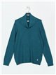 Roll neck sweater teal