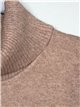 Roll neck sweater camel