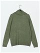 Roll neck sweater verde-militar