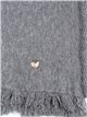 Frayed edge maxi sweater gris