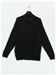 Roll neck sweater negro