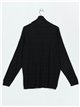 Roll neck sweater negro