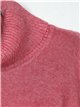 Roll neck sweater rosa