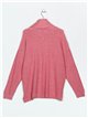 Roll neck sweater rosa