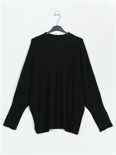 Maxi sweater negro