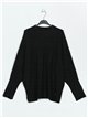 Maxi sweater negro