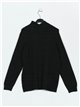 Roll neck sweater negro