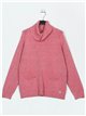 Roll neck sweater rosa