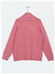 Roll neck sweater rosa