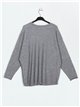 Oversized polka dot sweater gris