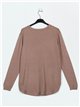 Sweater with buttons marron-claro