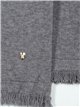 Frayed edge knitted sweater gris