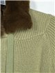 Ribbed sweater with pompom verde-militar