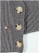 Oversized sweater with buttons gris-oscuro