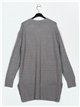 Oversized sweater with buttons gris-oscuro