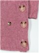 Oversized sweater with buttons rosa-palo