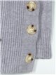 Oversized sweater with buttons gris-claro