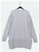 Oversized sweater with buttons gris-claro