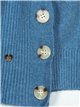 Oversized sweater with buttons azul-lago