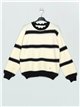 Striped sweater negro