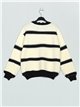 Striped sweater negro