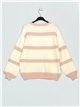 Striped sweater nude