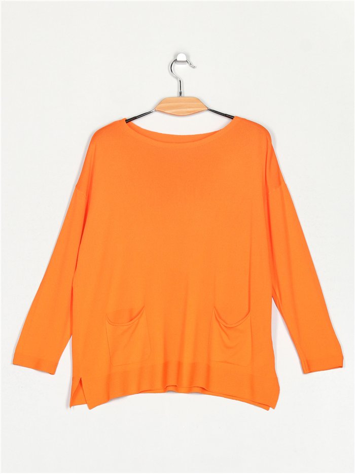 Oversized sweater with pockets (M/L-L/XL)