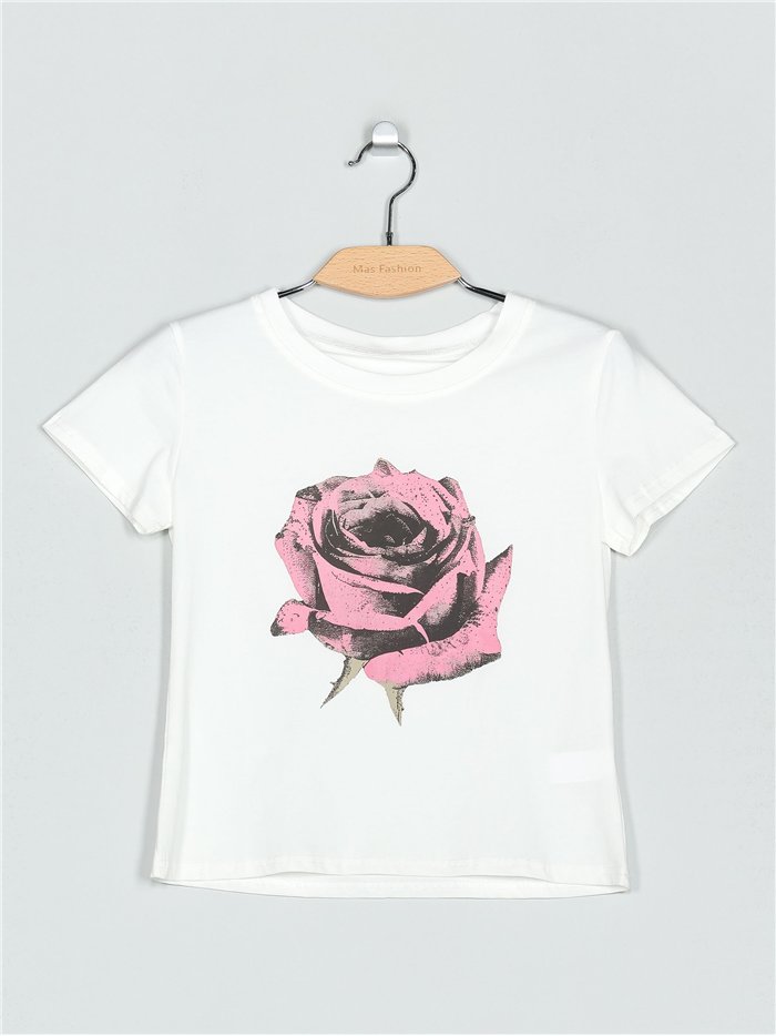 Camiseta flor (S-M)