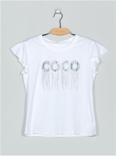 Camiseta coco strass (S/M-L/XL)