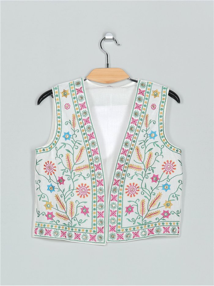 Embroidered waistcoat with sequins (M-L-XL)