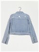 Denim jacket with pearl beads azul (S-M-L)