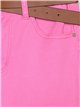 Jeans flare cinturón fucsia (XS-XXL)