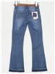 Jeans flare cinturón azul (S-XXL)