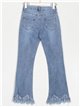 Jeans flare desflecados azul (XS-XL)