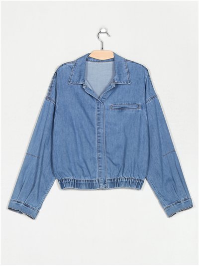 Bomber amplio denim azul (S-M-L-XL)