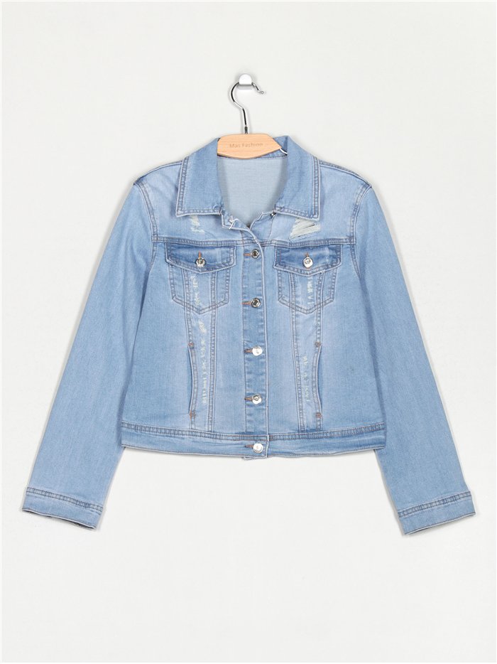 Basic denim jacket azul (S-XXL)