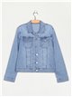 Plus size basic denim jacket azul (40-50)