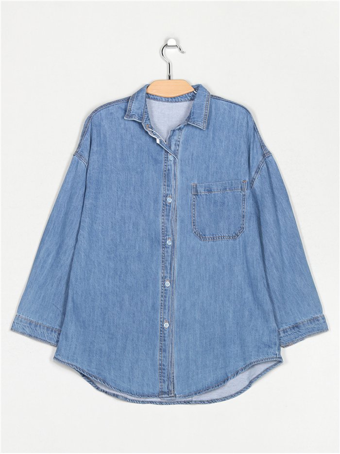 Sobrecamisa denim azul (S-M-L)