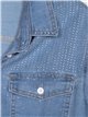 Denim shirt with rhinestone azul (S-XXL)