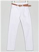 High waist belted jeans blanco (S-XXL)