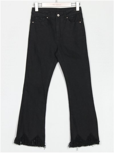 Jeans flare desflecados negro (XS-XXL)