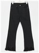 Frayed edge flare jeans negro (XS-XXL)