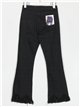 Frayed edge flare jeans negro (XS-XXL)