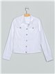 Basic denim jacket blanco (40-50)