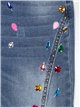 Jeans flare strass azul (XS-S-M-L)