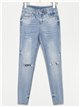 Jeans perlas tiro alto azul (XS-S-M-L)