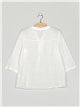 Die-cut embroidered shirt blanco (M-2XL)